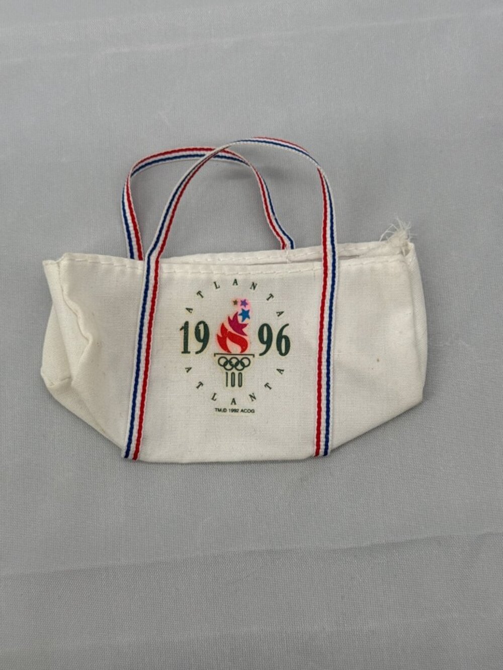 Vtg 1996 Atlanta Olympic Gymnast Barbie Tote Bag Mini Doll Gym Duffle Accessory